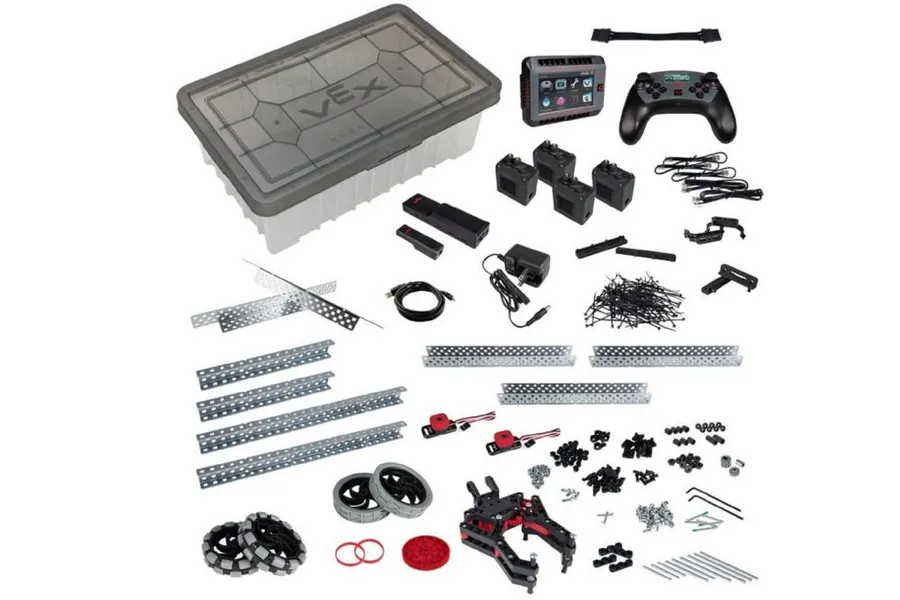 VEX V5 教具：金屬零件、馬達與遙控器